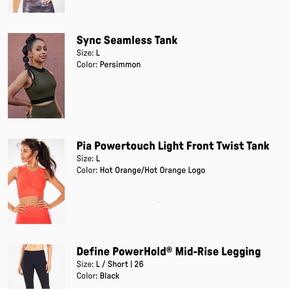 Fabletics Pia Powertouch Light Front Twist Cropped Tank - Picture 6 of 6